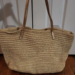 Aerie Natural Straw Tote Bag